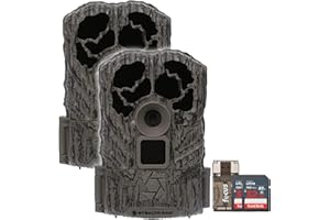 Stealth Cam Browtine 16MP, Durable, 60 Feet Infrared Detection Range, and Burst Mode Trail Camera (2-Pack) Bundle with USB 2.0 Card Reader, and Two 32GB Ultra SDHC UHS-I Memory Card (5 Items)