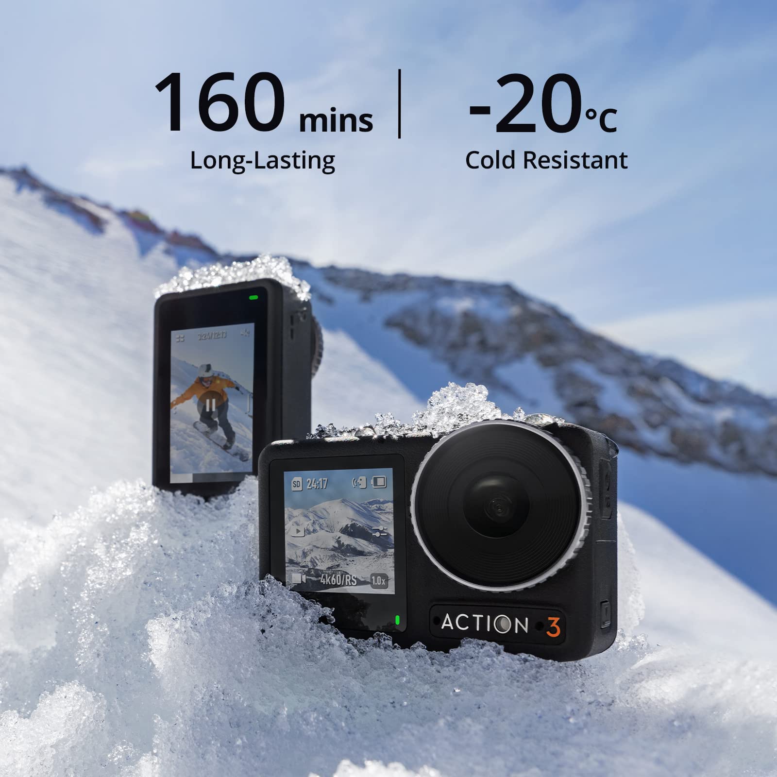 DJI Osmo Action 3 Diving Combo - Waterproof Action Camera for Diving and Surfing, Waterproof Case and Floating Handle Included, 60m Waterproof, 4K/120fps & Super-Wide FOV, Dual Touchscreens, Vlogging
