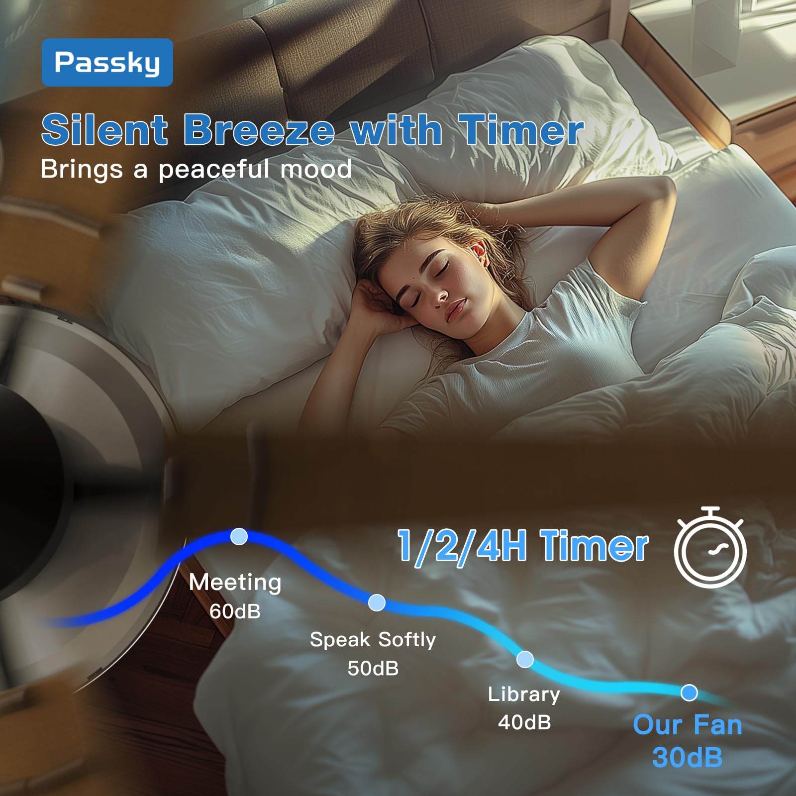 Passky Ceiling Fans with Lights, 52 inch Flush Mount Ceiling fan with Remote Control, Low Profile Ceiling Fan for Bedroom, Farmhouse, Reversible, 3CCT, Dimmable, Noiseless DC Motor, Black