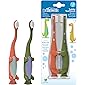 Dr. Brown's Toddler Toothbrush, Dinosaur, Green and Orange, 2-Pack