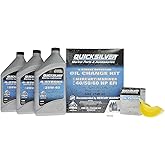 Quicksilver 4-Stroke Oil Change Kit – for Mercury Outboard Engines – 15, 20, 25, 30, 40, 50, 60, 75, 90, 115, 150, 175, 200, 