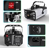 UKing Fog Machine 1200W with 6 RGB LEDs Wireless Remote 1L 8m Spray view 5