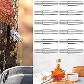 Tandefio 12 Pcs Maple Syrup Tapping Kit 304 Stainless Steel Tree Tap Spout for Taking Birch and Maple Sap Spiles for Tapping 