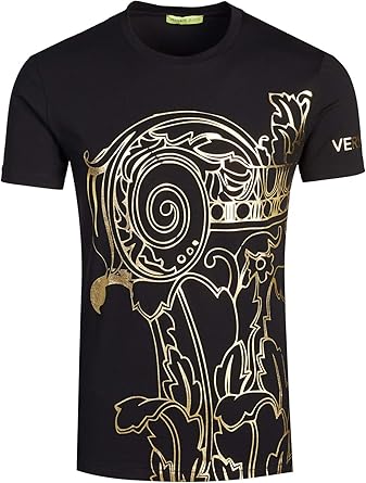 versace t shirt black gold