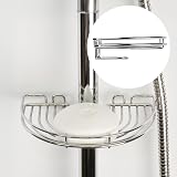 Croydex Easy Fit Riser Rail Soap Basket Bathroom Shelf Five Year Rust Free