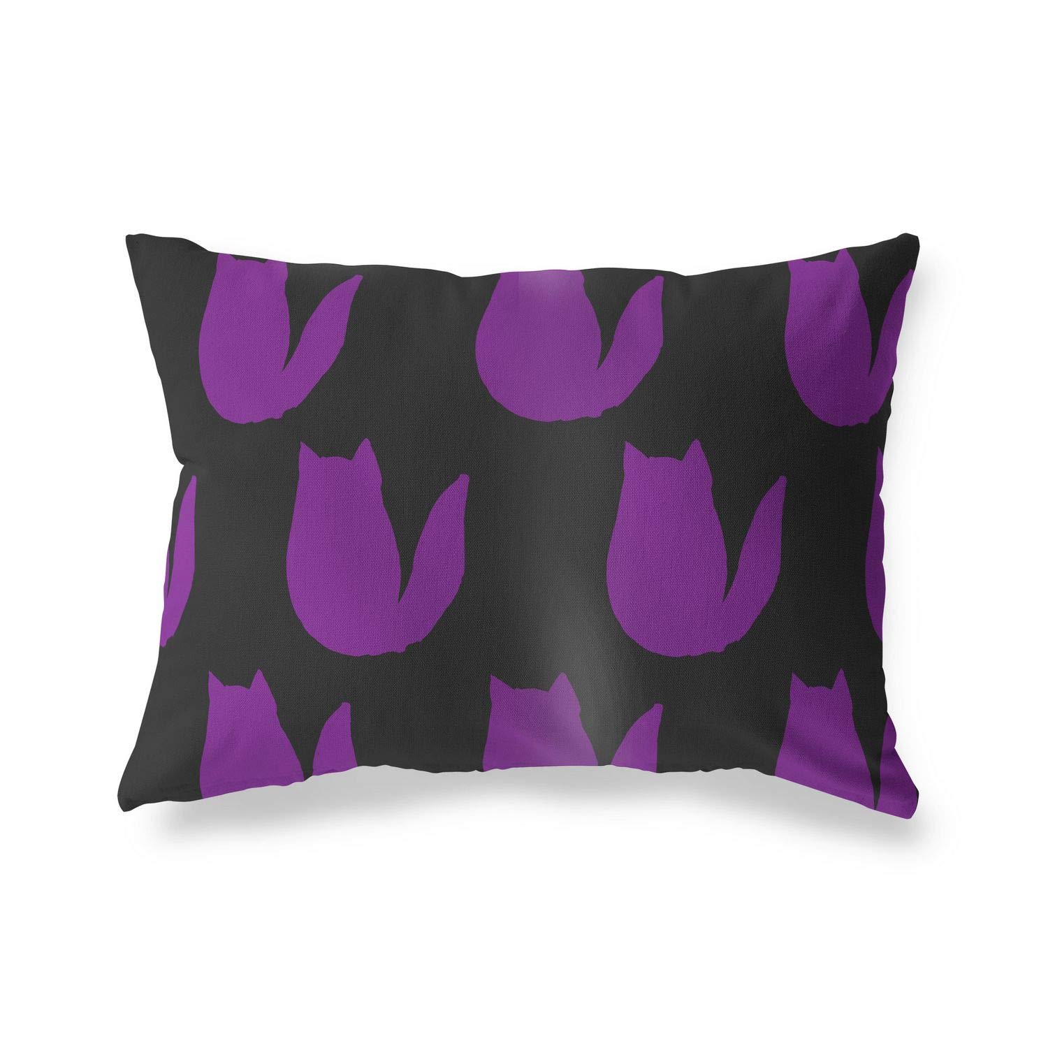 Bonamaison Decorative Cushion Cover Purple & Black, Throw Pillow Covers, Home Decorative Pillowcases for Livingroom, Sofa, Bedroom, Size: 35x50 Cm - Designed and Manufactured in Turkey