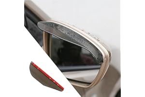 Couslcd Car Rear View Mirror Rain Visor Guard, 2 Pcs Black Rain Eyebrow for Side Mirror, Waterproof Auto Mirror Visor Smoke Guard Cover, Accessories for Most Car SUV Truck (Black, 2)