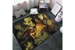 MIOOLKT Frankenstein Area Rug Super Soft Floor Mat for Bedroom Living Room, Fluffy Carpet for for Room Kids Room Baby Room Dorm Nursery, Big Rug Anti-Slip Home Floor Carpet