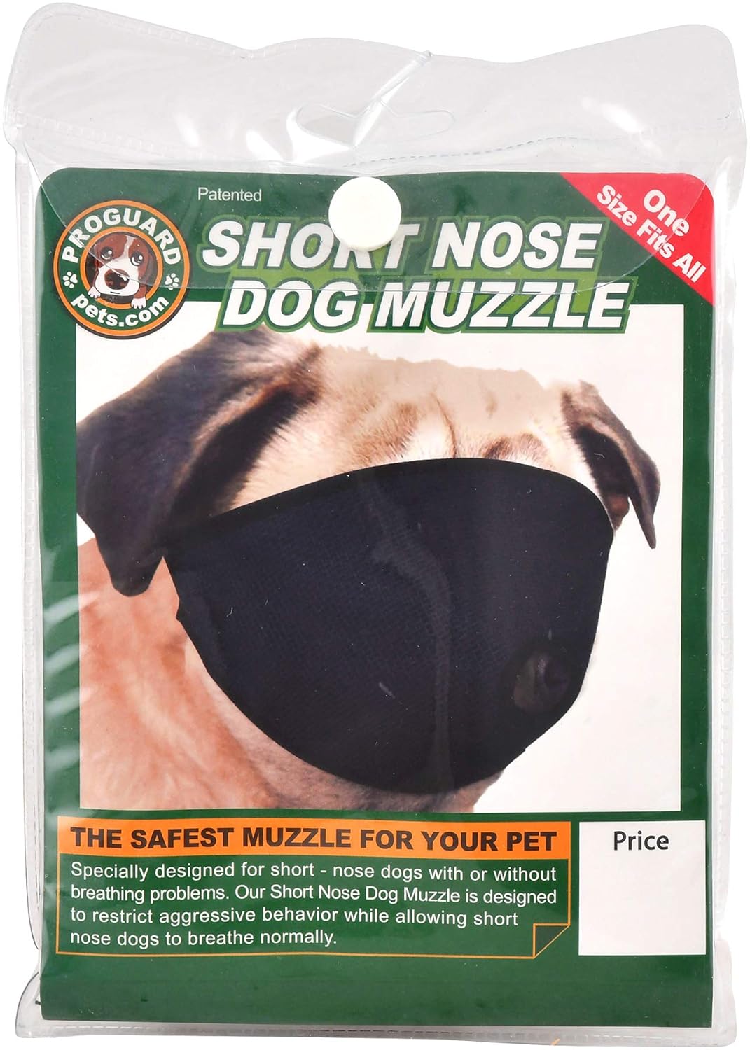 Dog Muzzle for Short Nose Flat Faced Dogs Pug Muzzle One size Fits