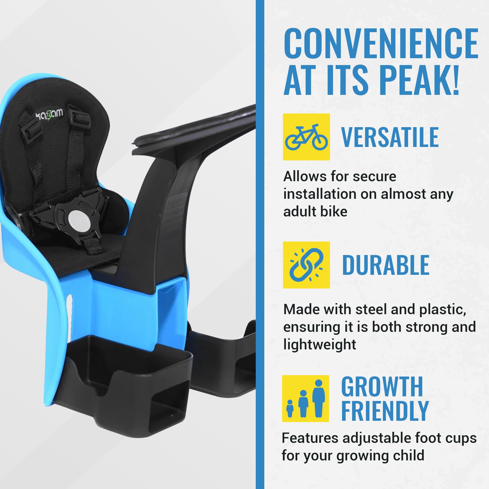 KaZAM Kangaroo Classic Front Mount Bicycle Child Seat