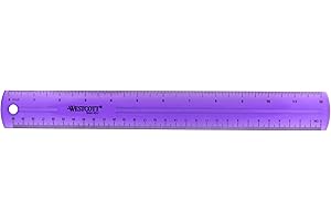 Westcott Jeweltone Plastic Ruler, 12-Inch, Purple