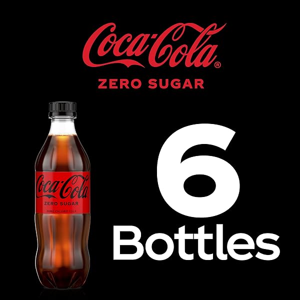 COKE ZERO SUGAR DIET SODA SOFT DRINK, 16.9 FL OZ 6PK