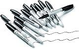 Volcanics Black Dry Erase Markers 12 Pack Fine Tip Whiteboard Pens