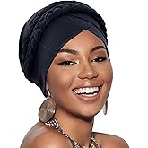 African Women Turban Caps Pre-Tied Twisted Turbans Head Scarf for Women Hair Wraps Cover Beanie Cancer Chemo Headwear
