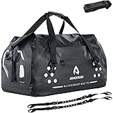 ARMOURAIN 75L Travel Dry Duffel Bag, Duffel Bags Backpack with Durable Straps Motorcycle Tail Bag Waterproof Bags for Travel Boat Pack Waterproof for Motorbike, Travel, Boating, Kayaking