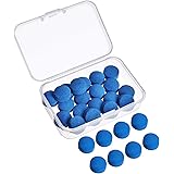 Jetec 30 Pieces Billiard Pool Cue Tips Cue Pool Stick Replacement Tips with Storage Box for Billiard Pool Cues Supplies, 13 m