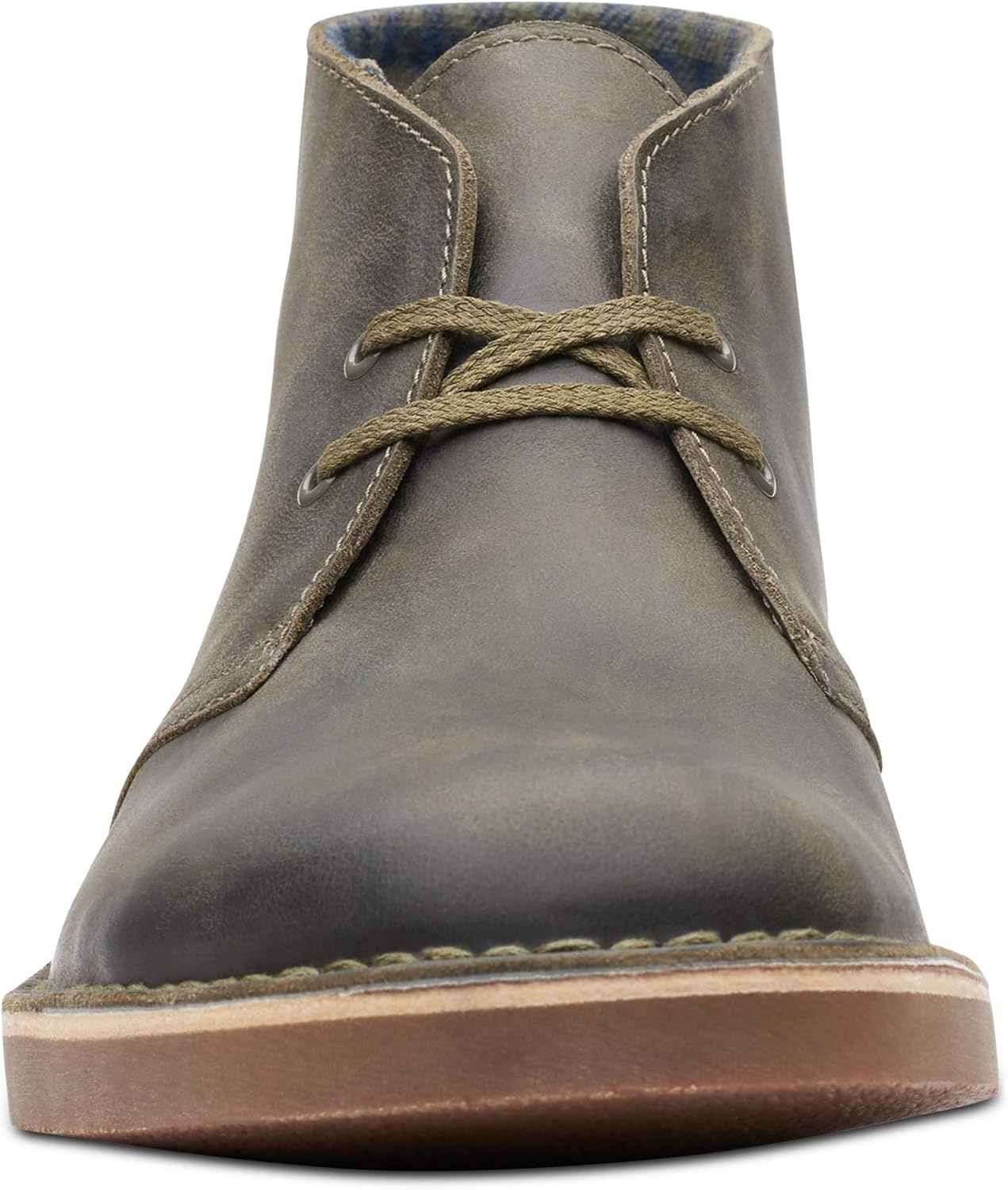 clarks men's bushacre 2 aubergine leather chukka boots