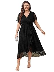 SCOMCHIC Womens Plus Size Wedding Guest Dress