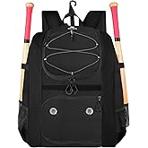 MATEIN Softball Bag, Lightweight Baseball Backpack with Shoe Compartment, Baseball Bag with Fence Hook for TBall Bat & Equipment, Softball Gifts Catchers Backpack for Women Fit Catcher’s Mitt, Helmet