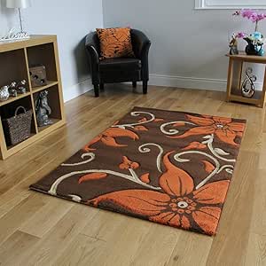 Amazon.com: Havana 914 Chocolate Brown Burnt Orange Floral ...