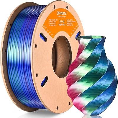 ERYONE PLA Silk Shiny 3D Printer Filament 1.75mm Multicolor 250g Red Blue Green