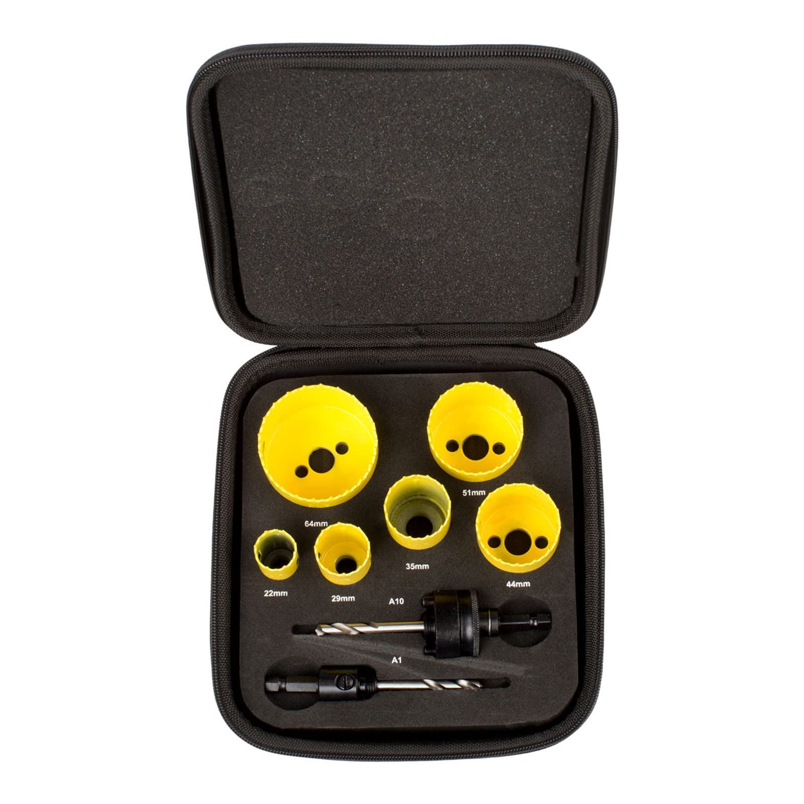 Starrett Bi-Metal Hole Saw Kit - 8 Piece KFC06023 Fast Cut General Purpose Hole Cutter with Arbor Set - Compatible With Bosch Dewalt Hitachi Festool Milwaukee