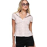 Princess Polly Cottesloe Blouse Top, Red