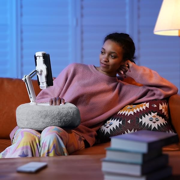 SUPEDESK TABLET PILLOW STAND FOR BED, ADJUSTABLE TABLET STAND WITH DETACHABLE SNACK BOWL, PHONE STAND FOR BED, KINDLE HOLDER, IPAD HOLDER, TABLET HOLDER FOR READING, WATCHING VIDEOS AND STREAMING