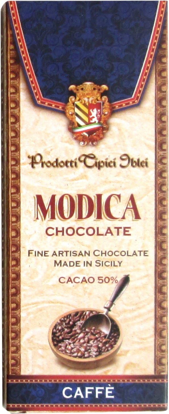Prodotti Tipici Iblei: Modica Chocolate, Coffee Taste 3.5 Ounce (100gr) Packages (Pack of 3) [ Italian Import ]