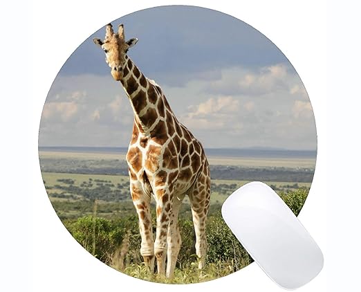 Gaming Runde Mauspad Custom, Animal Art Mouse Pad genäht Grenze
