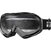 OutdoorMaster OTG Ski Goggles, Snowboard Goggles for Men, Women &amp; Youth | Over Glasses Ski Goggles with Anti-fog UV400 Protection, Helmet Compatibility, and a Soft TPU Frame for Snow Sports.