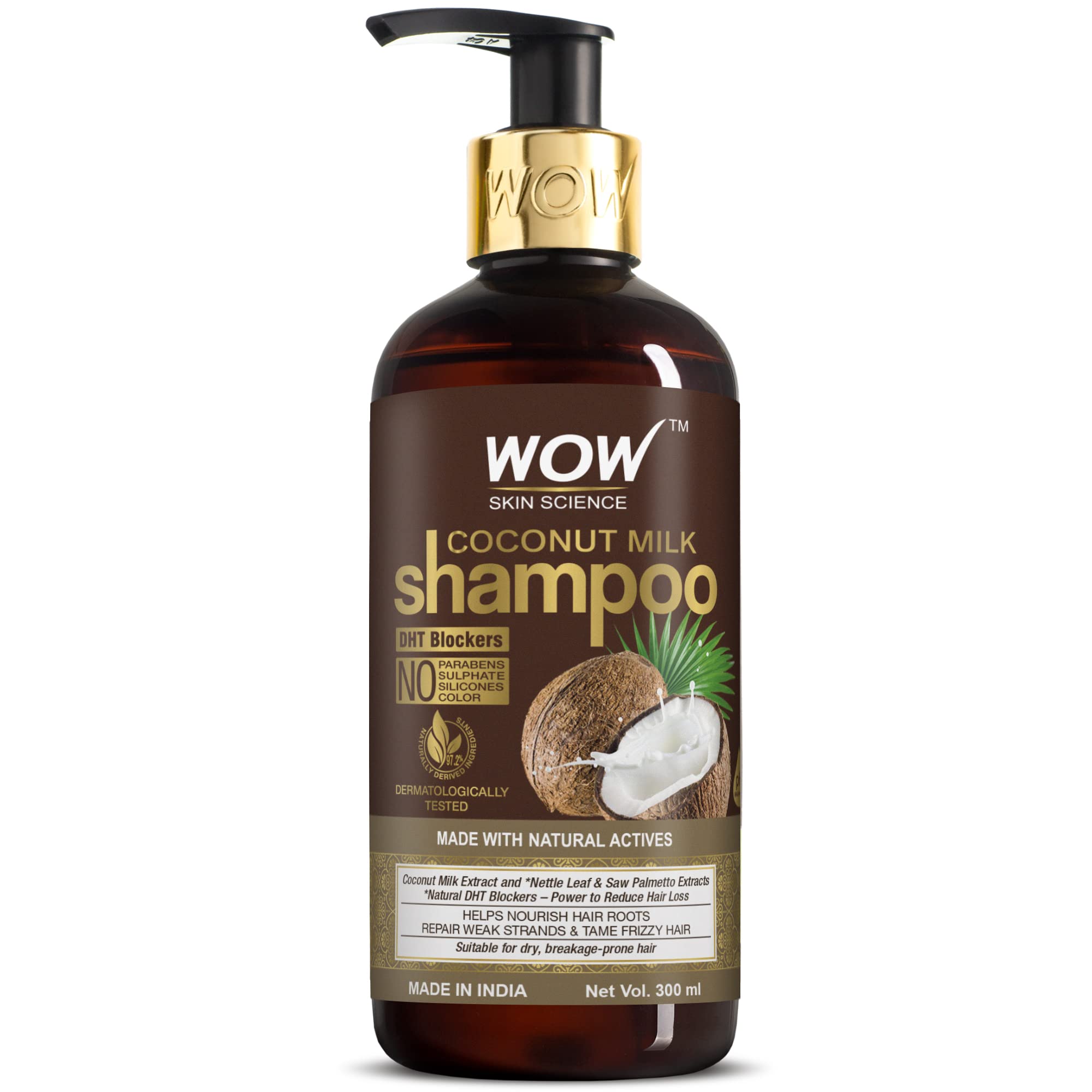 Wow Coconut Milk Shampoo - DHT Blockers - 300ml