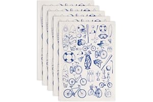 SUPERDANT 5 Sheets Blue Sports Elements Underglaze Transfer Paper Surfing Bike Design 52x37cm Trimmable Bowling Waterslide Ce
