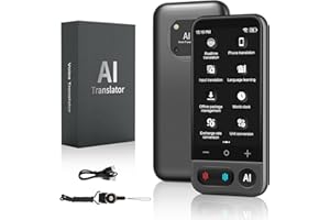 AI Language Translator Device No WiFi Needed, Instant Two Way Voice Translator, AI Assistant Device for Business Learning Tra