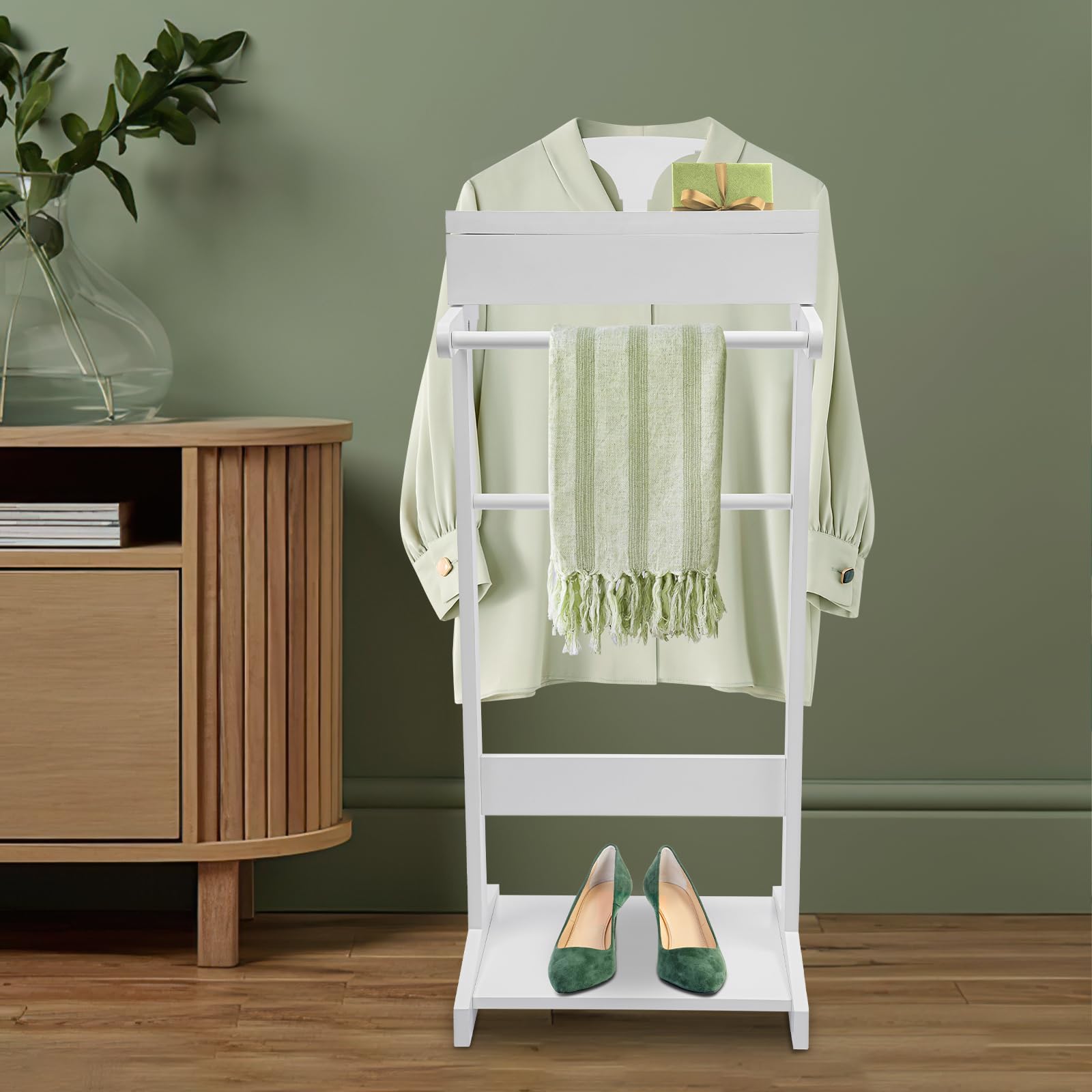 JINHZIXIU Wood Suit Rack Suit Stand For Man And Women Clothes Valet ...