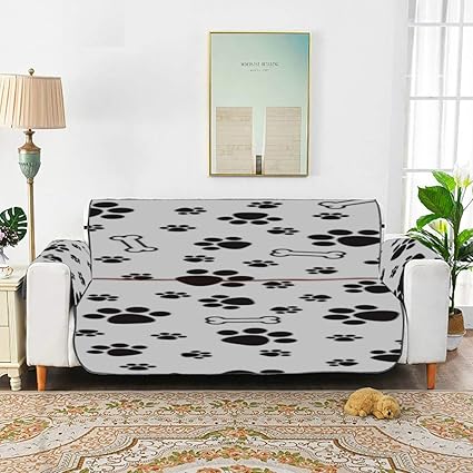 Comida para perros con hueso Línea colorida Cubierta de sofá reclinable