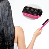 LAMXD 2 Pcs Hair Brush Set Teasing Combing Scalp Massage Straight Curly Black view 4