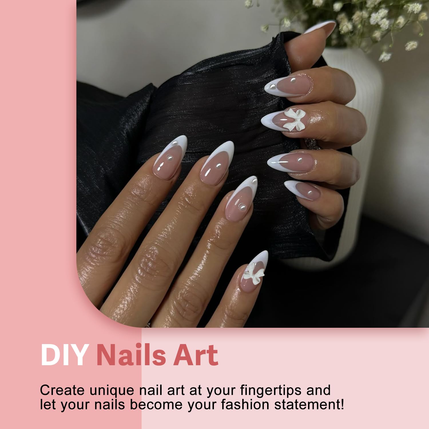 30Pcs Purple French Tip Press on Nails Short Almond Nails Press ons, Short Fake Nails Almond Shaped Acrylic French Glue on Nails False Nail for Women, Natural Stiletto Nail 15 Sizes - Image 6