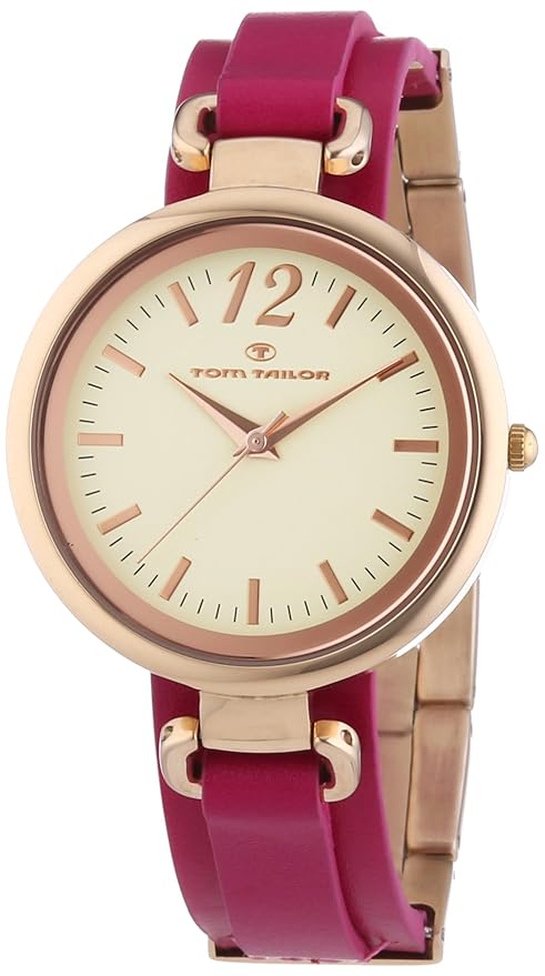 TOM TAILOR Damen-Armbanduhr Analog Quarz Leder 5412002