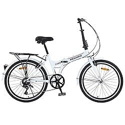 BALINGE 24" Folding City Bikes Steel Frame 7 Speed