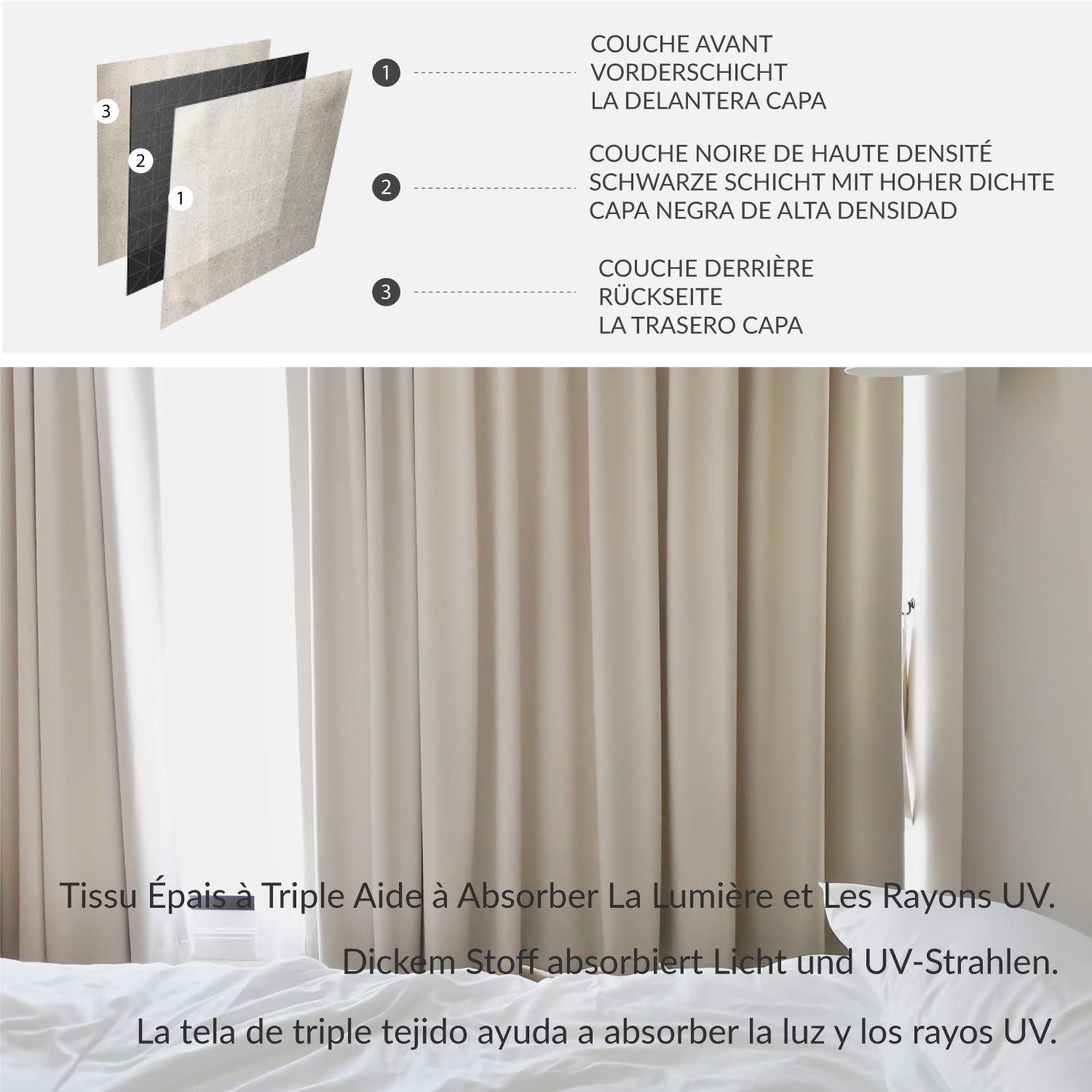 calor 140x175cm bedsure cortinas opacas