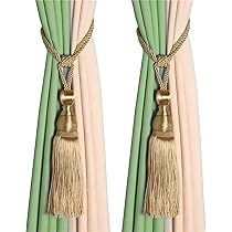 HedongHexi Lot De 2 Ebrasses De Rideaux Avec Popons - Élégantes Et Décoratives Pour Extérieur