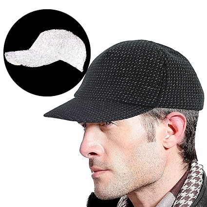 Yangmall Reflective Knitted Hat Adjustable Fits For Men And Women Black And Silver Design Reflective Beanie Reflective Cap For High Visibility