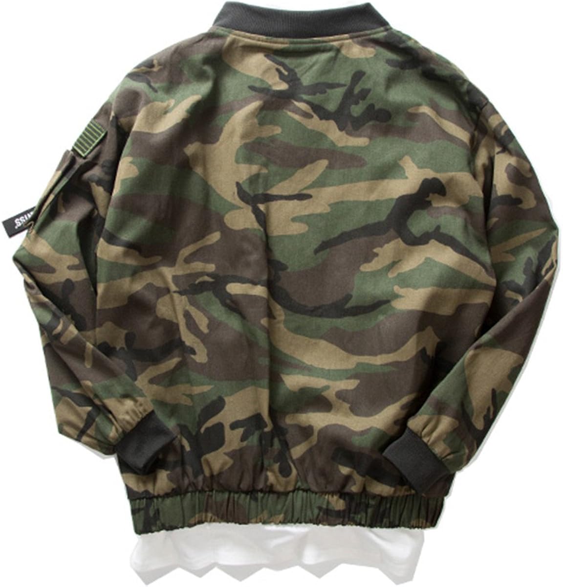 Amazon チエン チエン Qian Qian 防風 迷彩柄 カモフラ ブルゾン アウター ジャケット スタジャン マウンテンパーカー メンズ 迷彩柄ナイロン Ma 1ジャケット 秋春服 パーカー コート ジャケット 通販