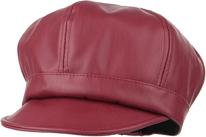 Amazon Co Jp Gemvie キッズ ベレー帽 Puレザー キャップ ハンチング 無地 女の子 男の子 子ども ハット ユニセックス 柔らかい 帽子 キャスケット 秋冬 ワインレッド 服 ファッション小物