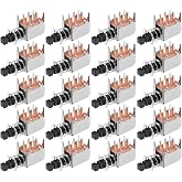 uxcell Push Button Switch, DPDT 6 Pin 1 Position Self-Locking Black 20pcs