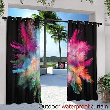 Amazon Com Lightly Outdoor Free Standing Outdoor Privacy Curtain