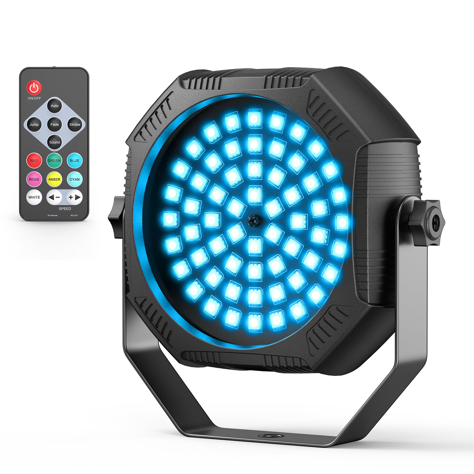 Photo 1 of Battery Powered Stage Lights, Rechargeable Strobe Lights USB Powered Auto Sound Activated Control, 30W RGB LED Wireless Uplights for Events Wedding Party DJ Stage Dance - 1Pack