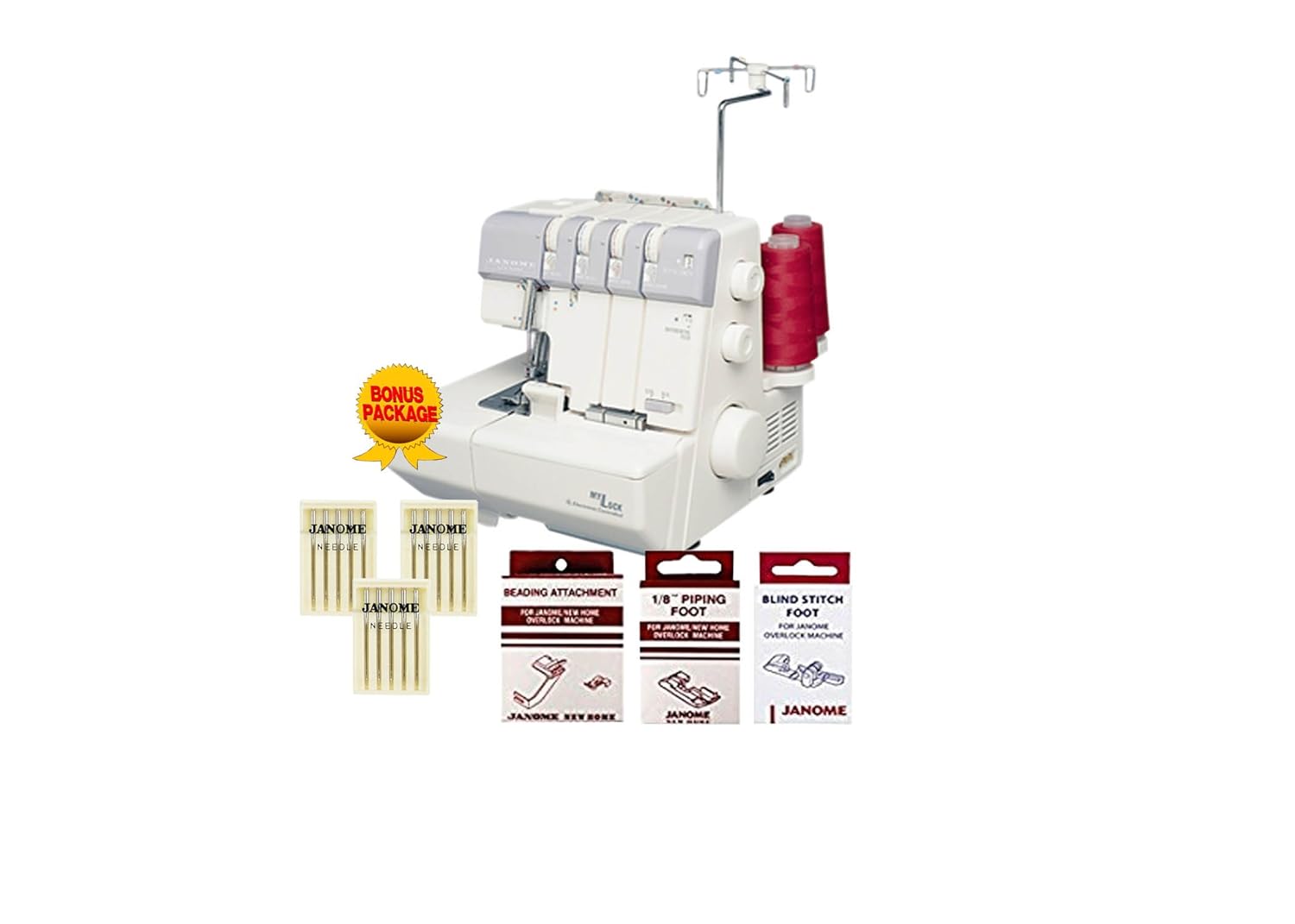 Janome MyLock 634D Overlock Serger With Self Threading Lower Looper
