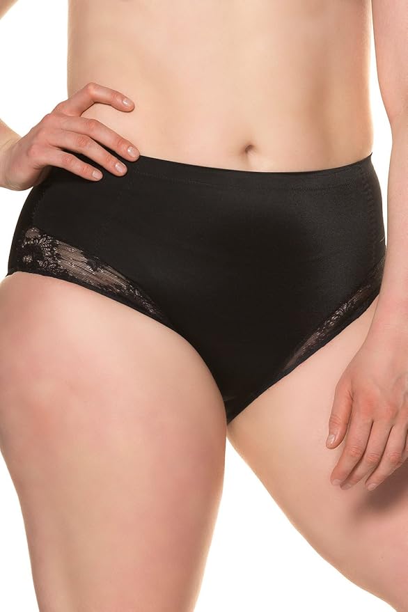 Ulla Popken Mutandine, Body Forming, Vita Alta, Modellante Intimo, Black Beauty (Colore di Ricambio), 48-50 Donna